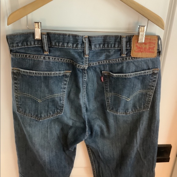 Levi’s 505 - Straight Leg Dark Wash Denim Jeans - Men’s Size 38x32 - Picture 7 of 12